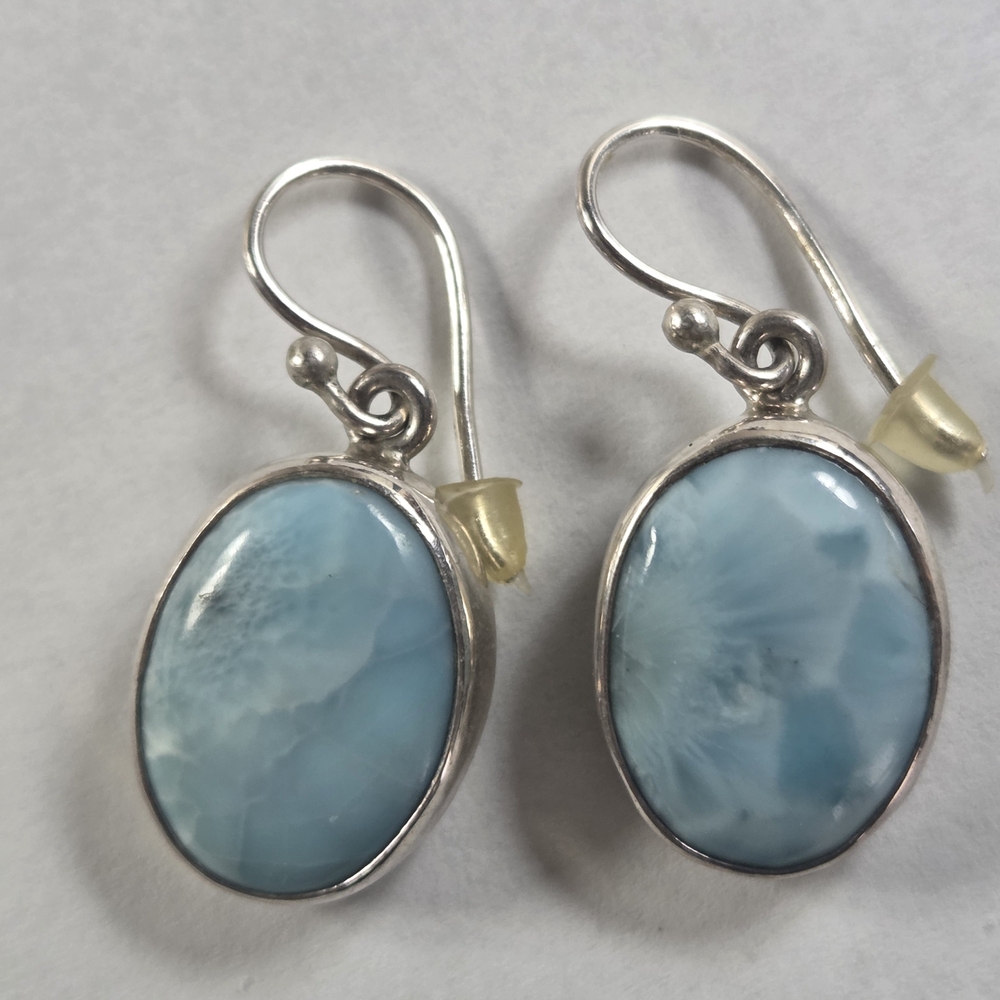Elegant Larimar Drop Earrings